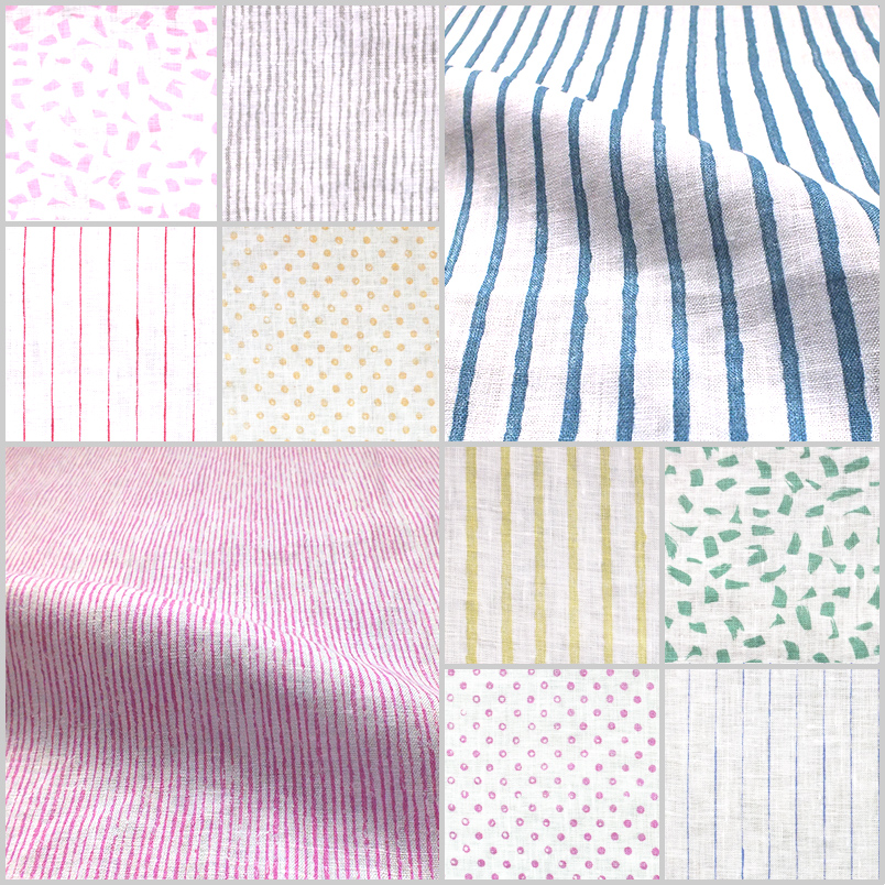 collage of linen
